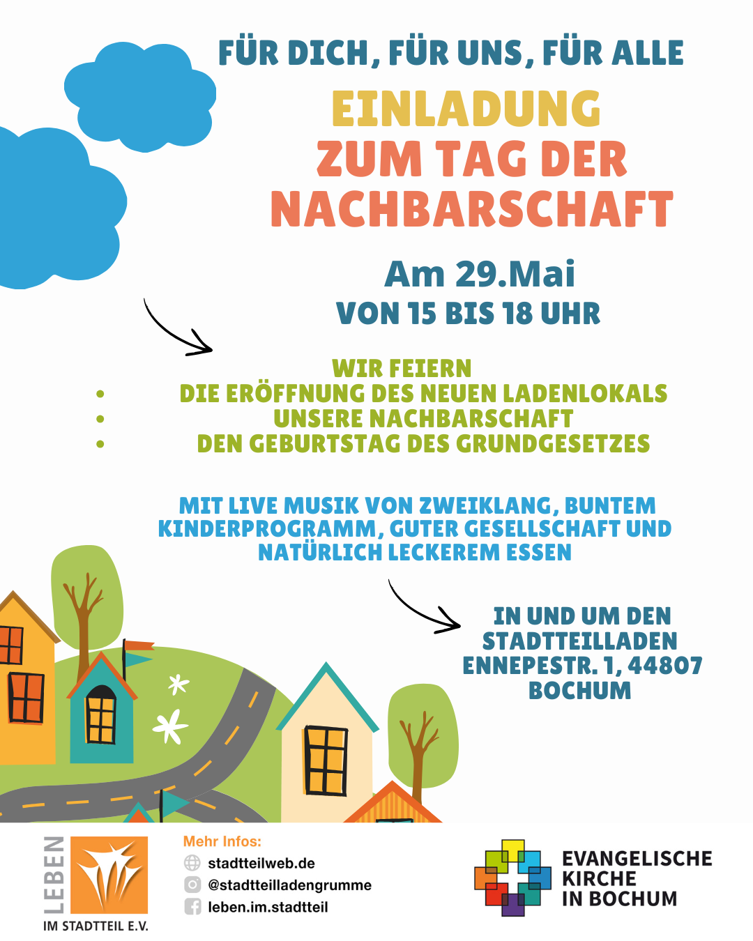 Tage der Nachbarn 77 Jahre Grundgesetz Bochum