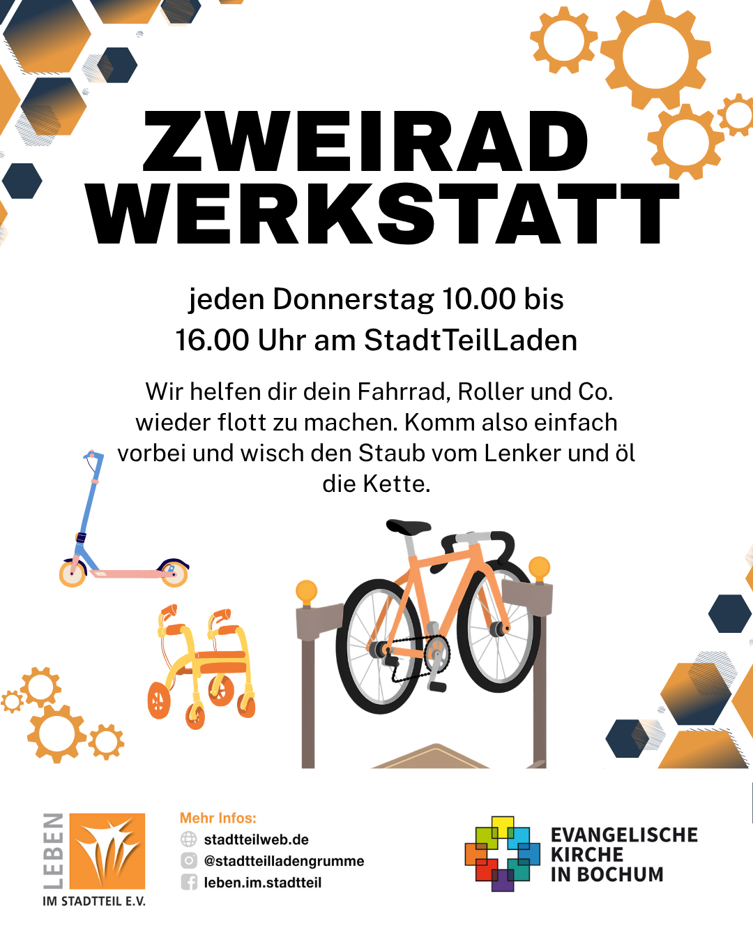 Reapair Café Zweirad, Rad reparieren, Bochum